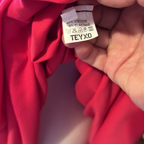 Fuchsia Extravagant Tunic, Wrap Top TT08 Women's L Shapeless Hot Pink - Picture 12 of 13